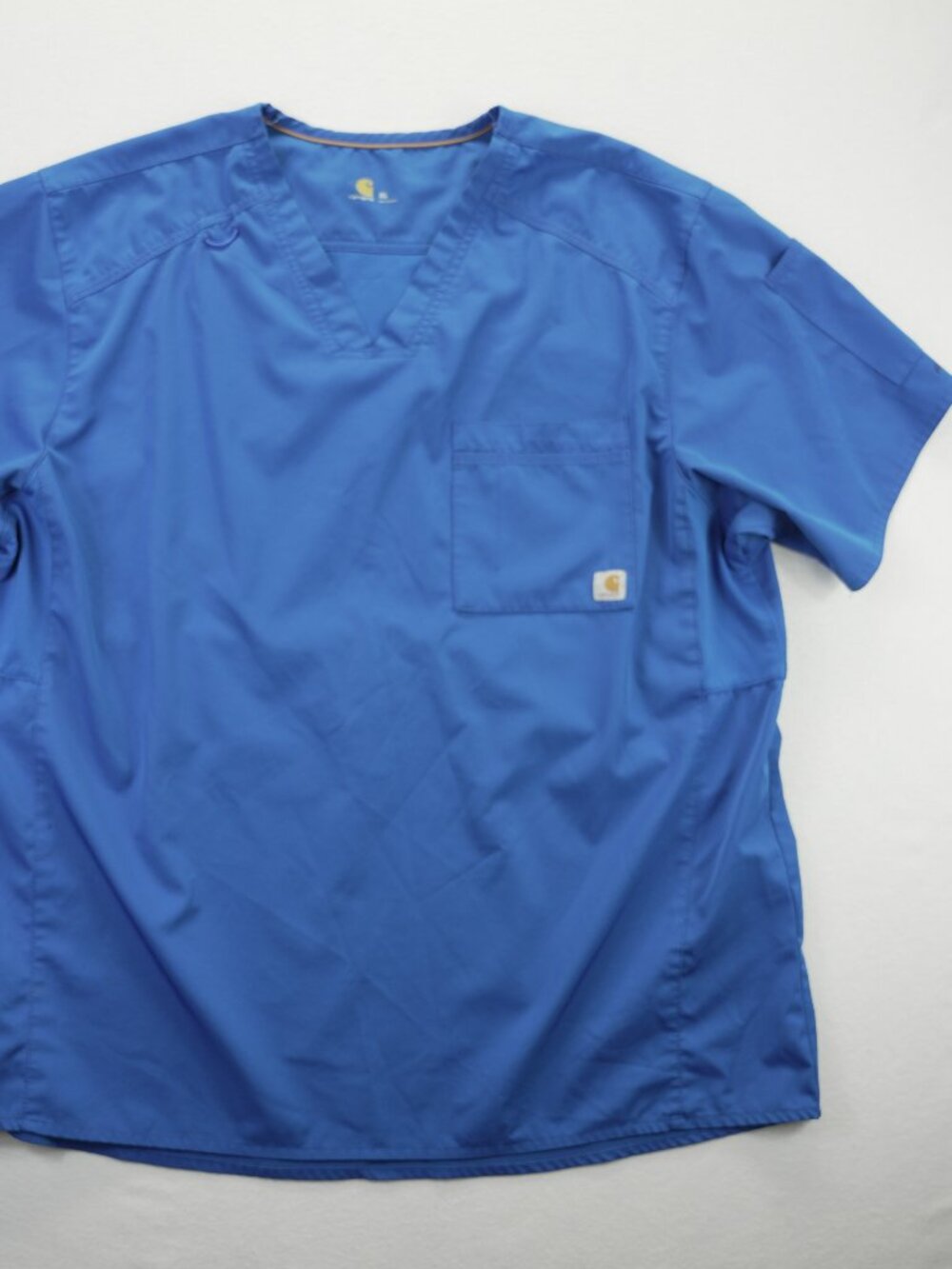 Unisex Adult Carhartt FORCE Blue Medical Scrub Top X-Large #C15106 Light, Vented